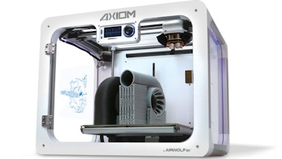 Airwolf 3D's Axiom two-head 3D printer is an example of the type of machine that could be used for in-home manufacturing.