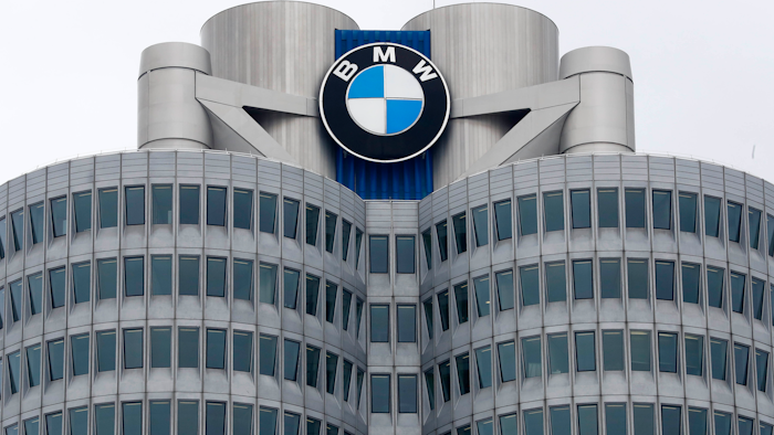 In this Wednesday, March 21, 2018 file photo, the logo of German car manufacturer BMW is pictured at the headquarters in Munich, Germany.