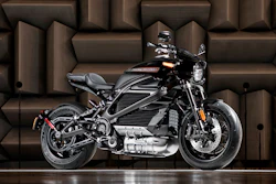 A prototype model of Harley-Davidson's electric motorcycle, LiveWire, the first in a broad, no-clutch 'twist and go' portfolio of electric two-wheelers.