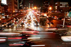 In this Jan. 11, 2018, file photo, cars pass the Queensboro Bridge in New York.