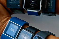 In this July 20, 2016 file photo, six fitness tracking devices measuring step counts and other fitness features are worn in New York.