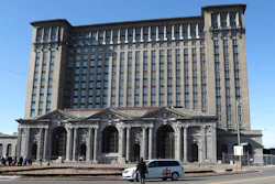 This Monday, June 11, 2018, photo shows the historic Michigan Central Station in Detroit.