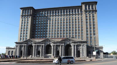 This Monday, June 11, 2018, photo shows the historic Michigan Central Station in Detroit.