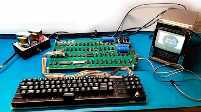 This August 2018 photo provided by RR Auctions shows a vintage Apple Computer.