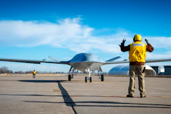 Boeing’s MQ-25 unmanned aerial refueler, known as T1, is currently being tested at Boeing’s St. Louis site.