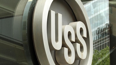 The United States Steel logo is shown outside the headquarters building in downtown Pittsburgh.