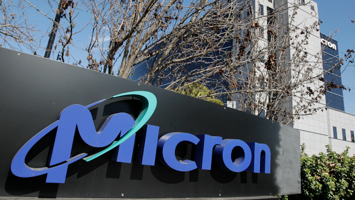 This Feb. 3, 2012 file photo shows the exterior view of memory chip maker Micron offices in San Jose, Calif.