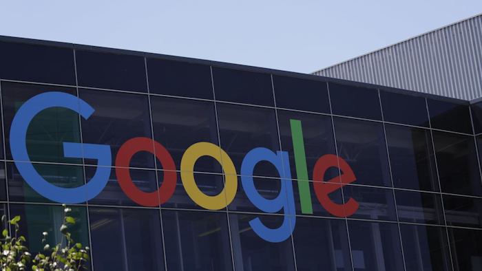 This Tuesday, July 19, 2016, photo shows the Google logo at the company's headquarters in Mountain View, Calif.
