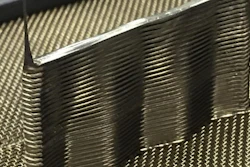 A sample part printed from bulk metallic glass via the TPF-based FFF process.