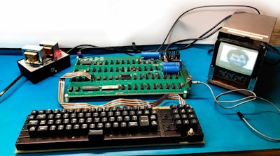 This August 2018 photo provided by RR Auctions shows a vintage Apple Computer.