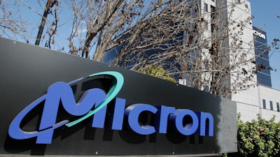 This Feb. 3, 2012 file photo shows the exterior view of memory chip maker Micron offices in San Jose, Calif.