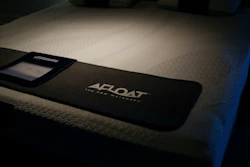In this June 26, 2018, photo an Afloat water bed is shown on display in a wear house at City Furniture in Tamarac, Fla.