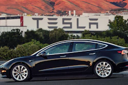 This undated image provided by Tesla Motors shows the Tesla Model 3 sedan.