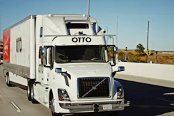This October 2016 photo provided by Anheuser-Busch shows a self-driving truck that delivers beer in Colorado.