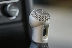 An innovative Volkswagen gearshift knob created on the HP Metal Jet.