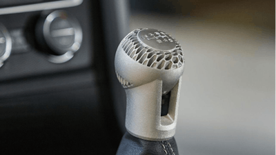 An innovative Volkswagen gearshift knob created on the HP Metal Jet.