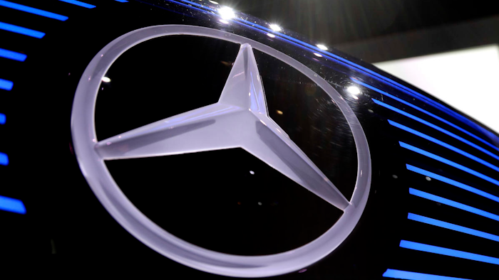 In this Feb. 2, 2017 file photo the logo of Mercedes is photographed in Stuttgart, Germany.