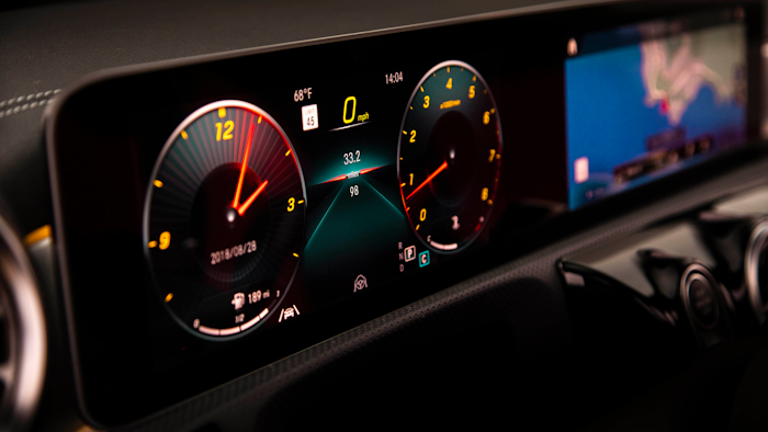 This undated photo provided by Mercedes-Benz shows an LCD screen in the 2019 A 220 4Matic Sedan.