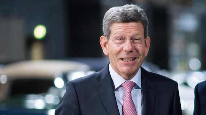 In this Jan. 30, 2018 file photo VDA president Bernhard Mattes arrives at the New Year's Reception of the German Association of the Automotive Industry.