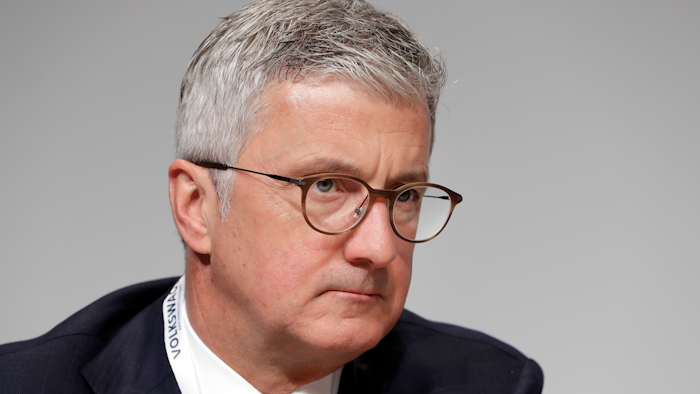 In this Thursday, May 3, 2018 file photo, Rupert Stadler, then CEO of Audi AG, attends the shareholders' meeting of the Volkswagen stock company in Berlin.