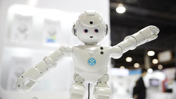 UBTECH’s Lynx, a video-enabled humanoid robot with Amazon Alexa, is demonstrated Jan. 6, 2017, in Las Vegas.