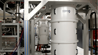 This Feb. 27, 2018, photo shows a quantum computer at the IBM Thomas J. Watson Research Center in Yorktown Heights, N.Y.