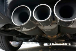 Exhaust pipes of a car are pictured in Berlin, Germany, Tuesday, Oct. 9, 2018.
