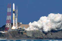 Japan's rocket H-2A is launched, carrying aboard a green gas observing satellite 'Ibuki-2' and KhalifaSat, a UAE satellite, Tanegashima, southern Japan, Monday, Oct. 29, 2018.