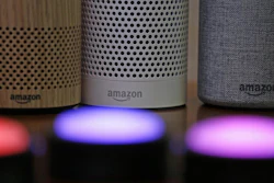 Amazon Echo, Echo Plus and Echo Button devices are shown during an event announcing several new Amazon products in Seattle on Sept. 27, 2017.