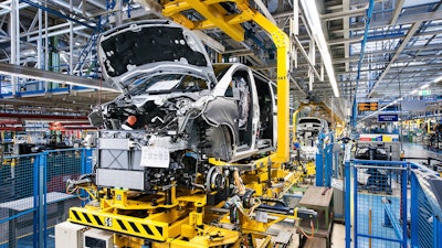 Production of the Mercedes-Benz Vito van in Vitoria, Spain.