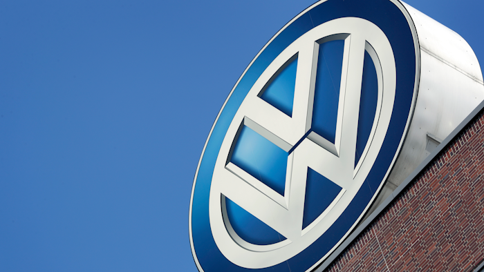 In this Wednesday, Aug. 1, 2018 file photo, the logo of Volkswagen is seen on top of a company building in Wolfsburg, Germany.