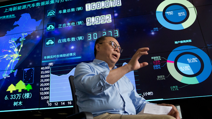Ding Xiaohua, deputy director of the Shanghai Electric Vehicle Public Data Collecting, Monitoring and Research Center.