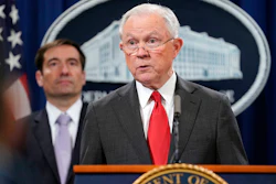 Attorney General Jeff Sessions speaks during a news conference to announce a criminal law enforcement action involving China, at the Department of Justice in Washington, Thursday, Nov. 1, 2018.