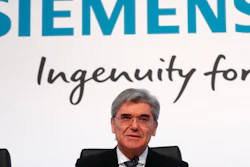 Siemens CEO Joe Kaeser briefs the media during the annual press conference of the company in Munich.