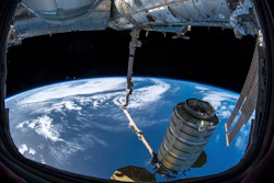 In this image provided by NASA, a commercial shipment arrives at the International Space Station on Monday, Nov. 19, 2018.
