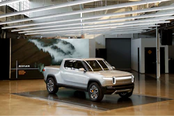 This Wednesday, Nov. 14, 2018, photo shows Rivian R1T at Rivian headquarters in Plymouth, Mich.