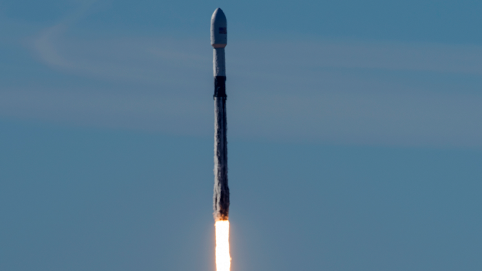 A SpaceX Falcon 9 rocket launches from Space Launch Complex-4E at Vandenberg Air Force Base, Calif., Monday, Dec. 3, 2018.