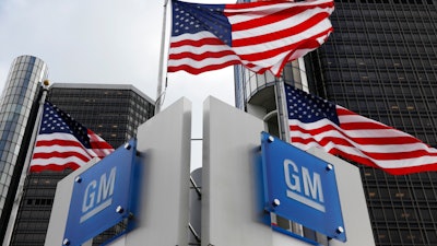 This Nov. 18, 2010, file photo shows the General Motors headquarters in Detroit.