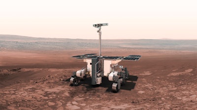 This undated artist rendering from the European Space Agency shows the European-Russian ExoMars rover.