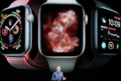 In this Sept. 12, 2018, file photo, Jeff Williams, Apple's chief operating officer, speaks about the Apple Watch Series 4.
