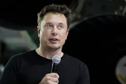 In this Sept. 17, 2018, file photo, Elon Musk speaks in Hawthorne, Calif.