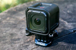 This Nov. 11, 2015 file photo shows the GoPro HERO4 Session action camera in Decatur, Ga.