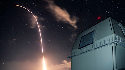 This Monday, Dec. 10, 2018 photo shows the launch of the land-based Aegis missile defense testing system in Hawaii.