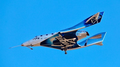 Virgin Galactic reaches space for the first time during its 4th powered flight from Mojave, Calif.
