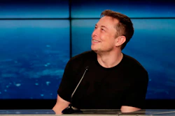 In this Feb. 6, 2018, file photo, Elon Musk speaks at a news conference from the Kennedy Space Center in Cape Canaveral, Fla.