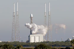 A Falcon 9 SpaceX rocket, carrying the U.S. Air Force's first Global Positioning System III space vehicle, in Cape Canaveral, Fla., Tuesday, Dec. 18, 2018.