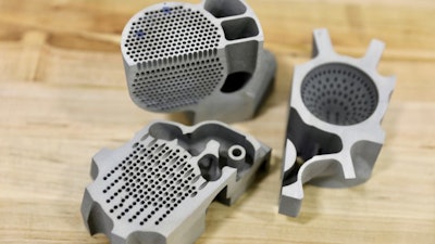 3D-printed heat exchanger.