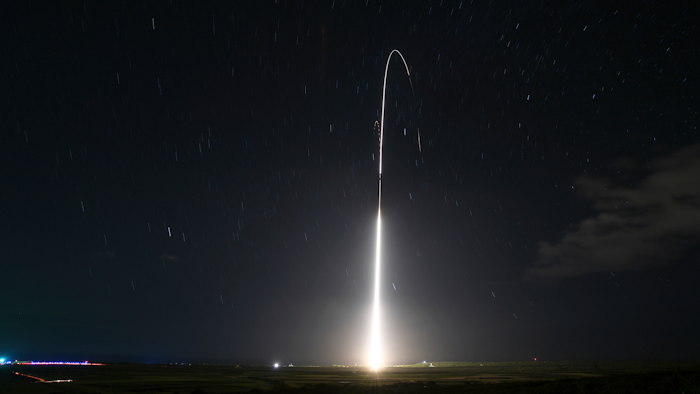 This Dec. 10, 2018, file photo shows the launch of the U.S. military's land-based Aegis missile defense testing system from the Pacific Missile Range Facility in Hawaii.