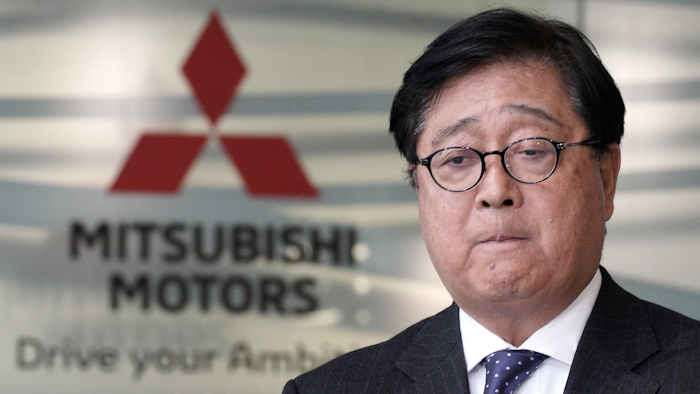 Mitsubishi Motors CEO Osamu Masuko during a press conference at its headquarters in Tokyo Friday, Jan. 18, 2019.