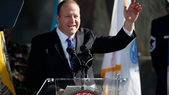 Colorado Gov. Jared Polis during his inauguration ceremony Tuesday, Jan. 8, 2019, in Denver.